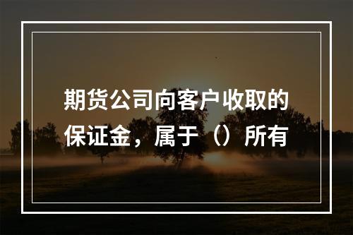 期货公司向客户收取的保证金，属于（）所有