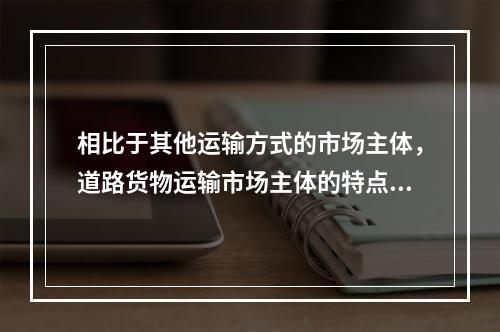 相比于其他运输方式的市场主体，道路货物运输市场主体的特点不包