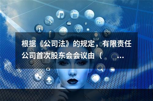 根据《公司法》的规定，有限责任公司首次股东会会议由（　　）召