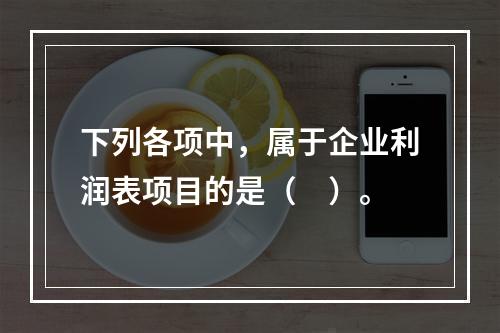 下列各项中，属于企业利润表项目的是（　）。