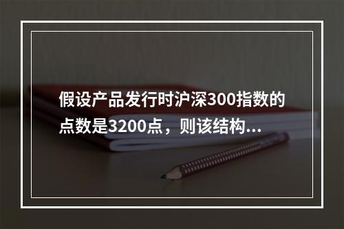 假设产品发行时沪深300指数的点数是3200点，则该结构化产