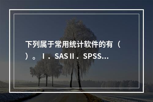 下列属于常用统计软件的有（　　）。Ⅰ．SASⅡ．SPSSⅢ．