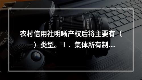 农村信用社明晰产权后将主要有（　　）类型。Ⅰ．集体所有制Ⅱ．