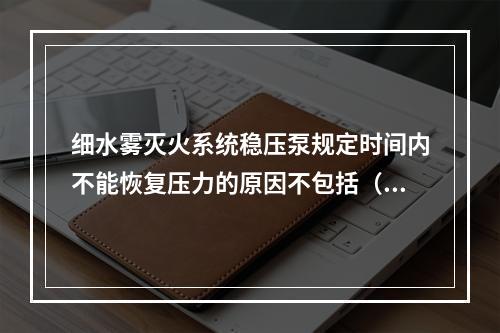 细水雾灭火系统稳压泵规定时间内不能恢复压力的原因不包括（　）