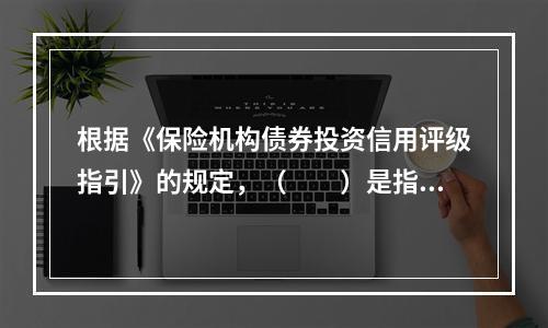 根据《保险机构债券投资信用评级指引》的规定，（　　）是指本金