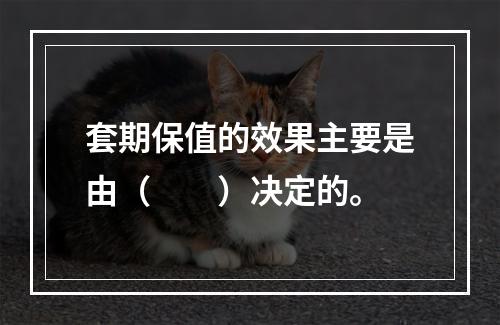 套期保值的效果主要是由（　　）决定的。