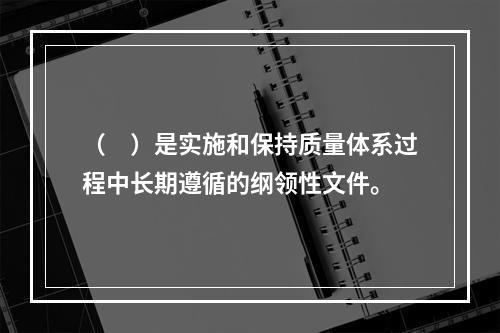 （　）是实施和保持质量体系过程中长期遵循的纲领性文件。