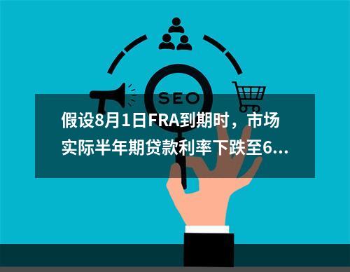 假设8月1日FRA到期时，市场实际半年期贷款利率下跌至6％。