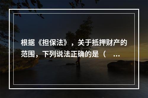 根据《担保法》，关于抵押财产的范围，下列说法正确的是（　　）