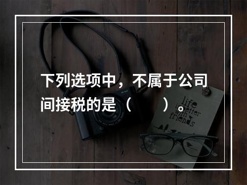 下列选项中，不属于公司间接税的是（　　）。