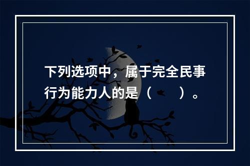 下列选项中，属于完全民事行为能力人的是（　　）。