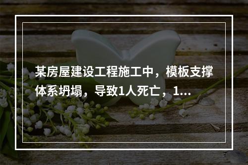 某房屋建设工程施工中，模板支撑体系坍塌，导致1人死亡，11人