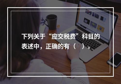 下列关于“应交税费”科目的表述中，正确的有（　）。