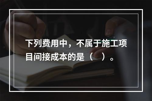 下列费用中，不属于施工项目间接成本的是（　）。