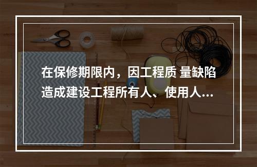 在保修期限内，因工程质 量缺陷造成建设工程所有人、使用人或者