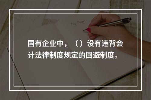 国有企业中，（ ）没有违背会计法律制度规定的回避制度。