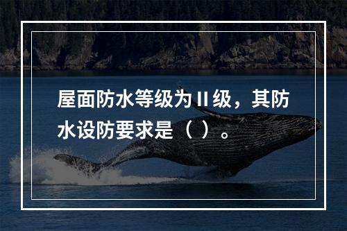 屋面防水等级为Ⅱ级，其防水设防要求是（  ）。