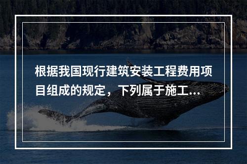 根据我国现行建筑安装工程费用项目组成的规定，下列属于施工机具