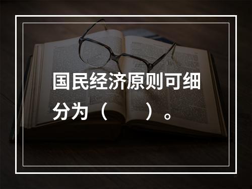 国民经济原则可细分为（　　）。