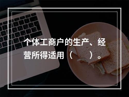 个体工商户的生产、经营所得适用（　　）。