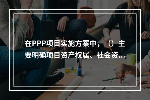 在PPP项目实施方案中，（）主要明确项目资产权属、社会资本承