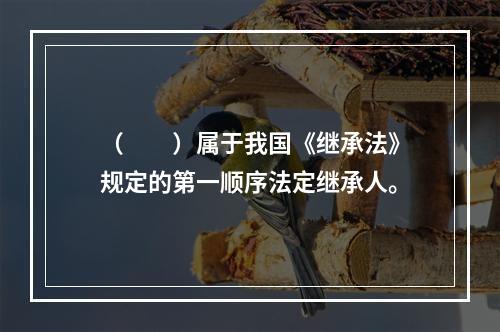 （　　）属于我国《继承法》规定的第一顺序法定继承人。