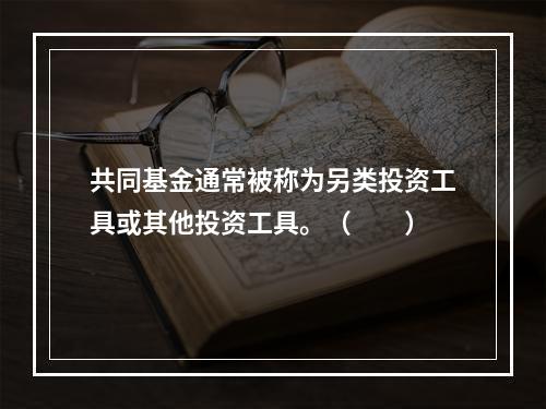 共同基金通常被称为另类投资工具或其他投资工具。（　　）