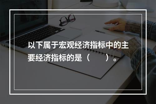 以下属于宏观经济指标中的主要经济指标的是（　　）。