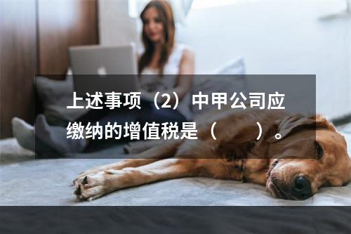 上述事项（2）中甲公司应缴纳的增值税是（　　）。