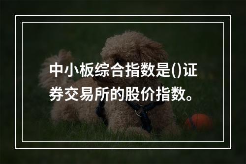 中小板综合指数是()证券交易所的股价指数。