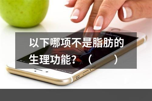 以下哪项不是脂肪的生理功能？（　　）