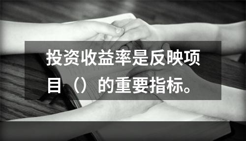 投资收益率是反映项目（）的重要指标。