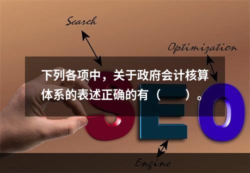 下列各项中，关于政府会计核算体系的表述正确的有（　　）。