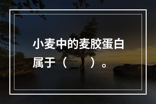 小麦中的麦胶蛋白属于（　　）。