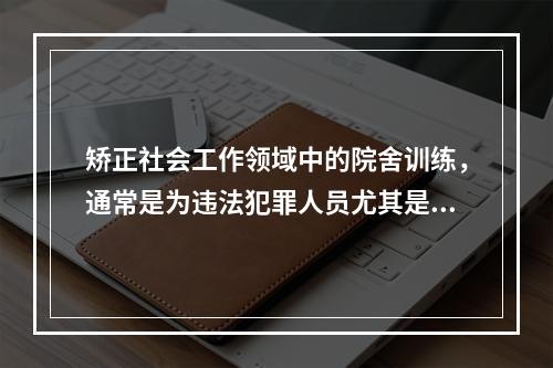 矫正社会工作领域中的院舍训练，通常是为违法犯罪人员尤其是（　