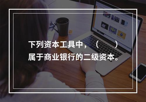 下列资本工具中，（　　）属于商业银行的二级资本。