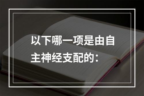 以下哪一项是由自主神经支配的：