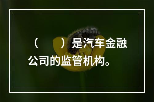 （　　）是汽车金融公司的监管机构。