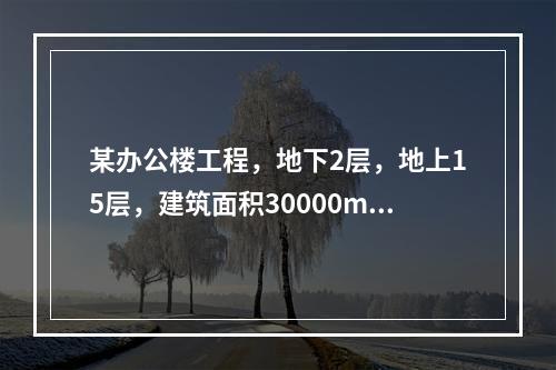 某办公楼工程，地下2层，地上15层，建筑面积30000m2，