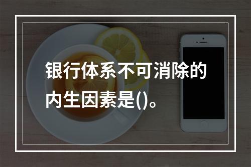 银行体系不可消除的内生因素是()。