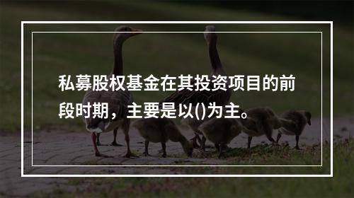 私募股权基金在其投资项目的前段时期，主要是以()为主。