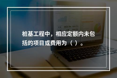 桩基工程中，相应定额内未包括的项目或费用为（  ）。