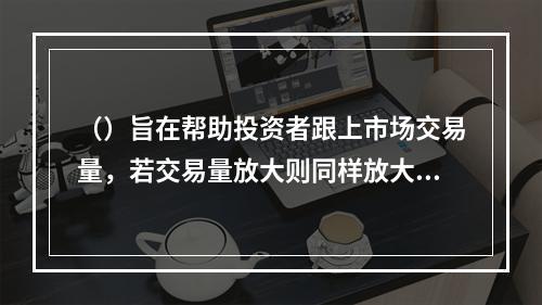 （）旨在帮助投资者跟上市场交易量，若交易量放大则同样放大这段