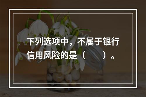 下列选项中，不属于银行信用风险的是（　　）。