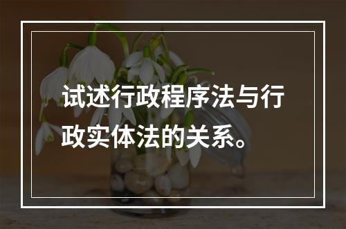 试述行政程序法与行政实体法的关系。