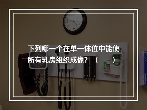 下列哪一个在单一体位中能使所有乳房组织成像？（　　）