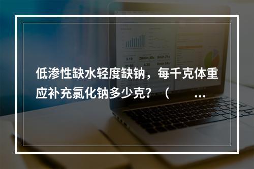 低渗性缺水轻度缺钠，每千克体重应补充氯化钠多少克？（　　）