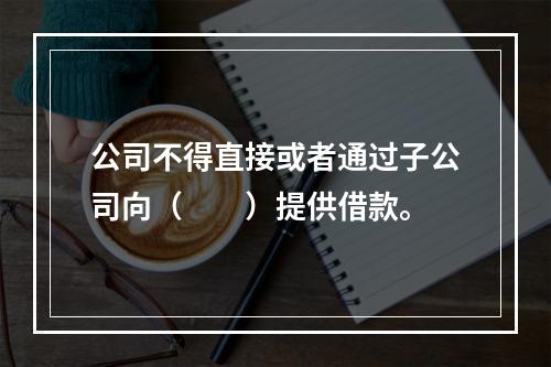 公司不得直接或者通过子公司向（　　）提供借款。