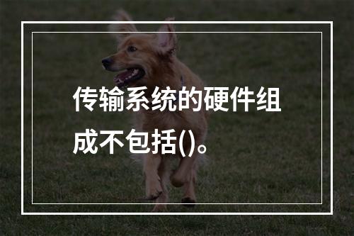 传输系统的硬件组成不包括()。