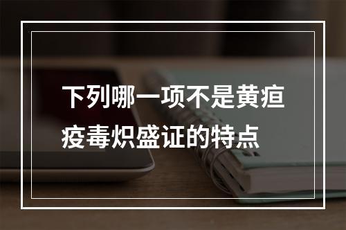 下列哪一项不是黄疸疫毒炽盛证的特点